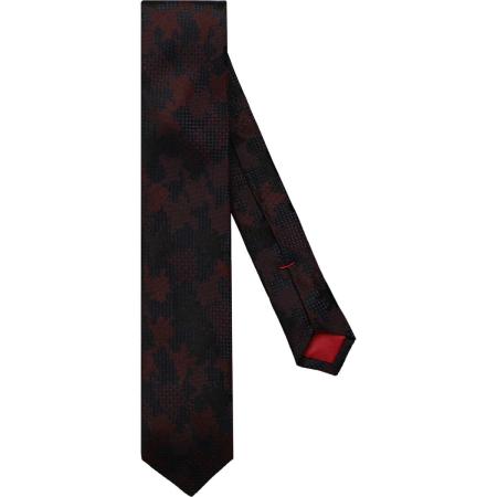 OLYMP Super Slanke Stropdas blauw/rood, Motief