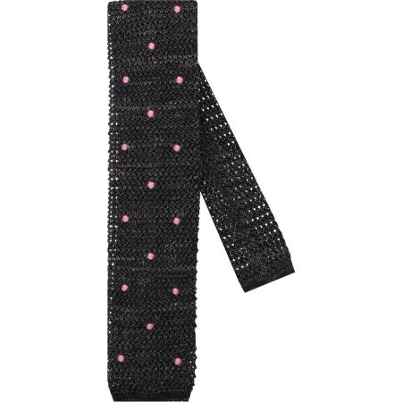 OLYMP SIGNATURE Dunne stropdas roze/zilver, Stippen