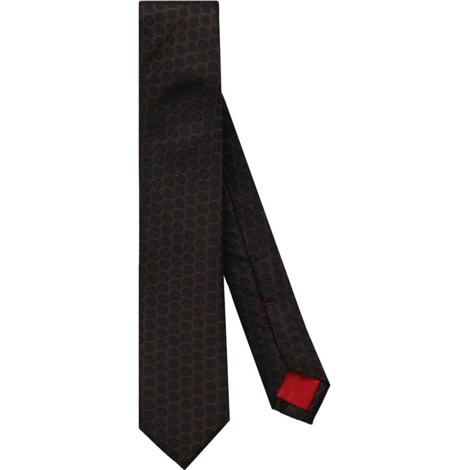 OLYMP Dunne stropdas bruin, Motief Bruin