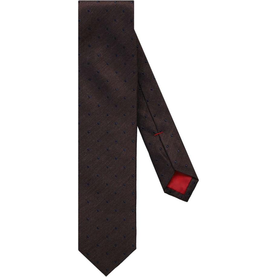 OLYMP Dunne stropdas bruin/blauw, Motief Multicolor