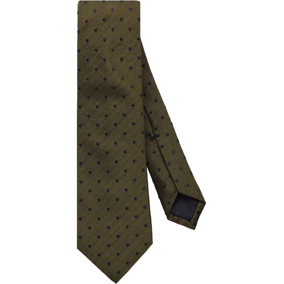 OLYMP SIGNATURE Stropdas olijf/blauw, Stippen Multicolor