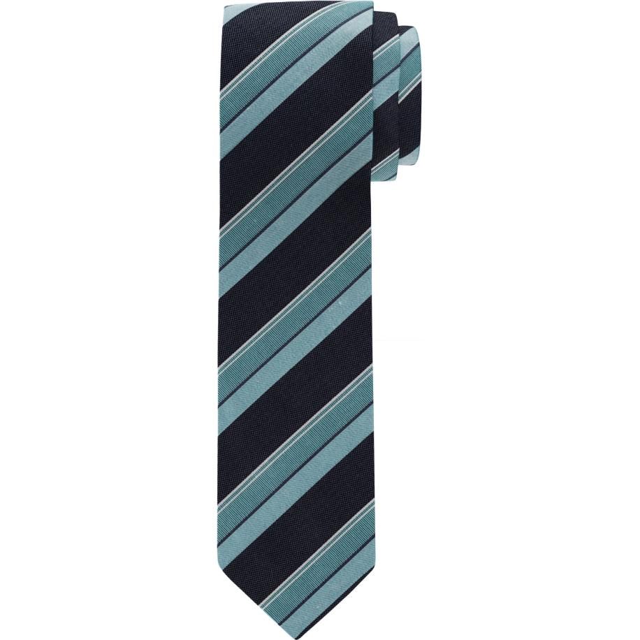 OLYMP Stropdas benzine, Gestreept Blauw