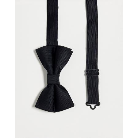 ASOS DESIGN - Satijnen vlinderdas in zwart