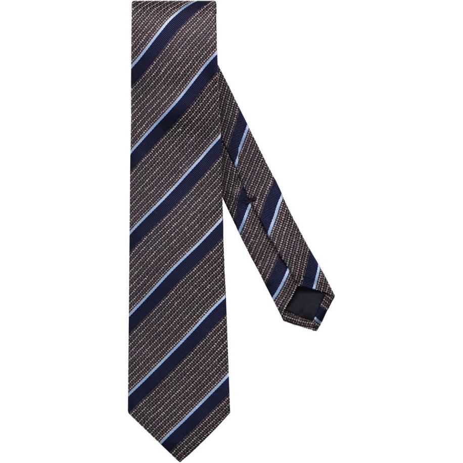 OLYMP SIGNATURE Stropdas bruin/blauw, Gestreept Multicolor