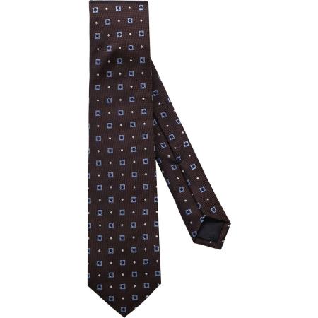 OLYMP SIGNATURE Stropdas bruin/blauw, Motief