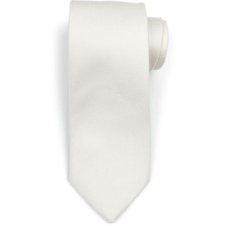 Suitable Zijde Stropdas Off White -