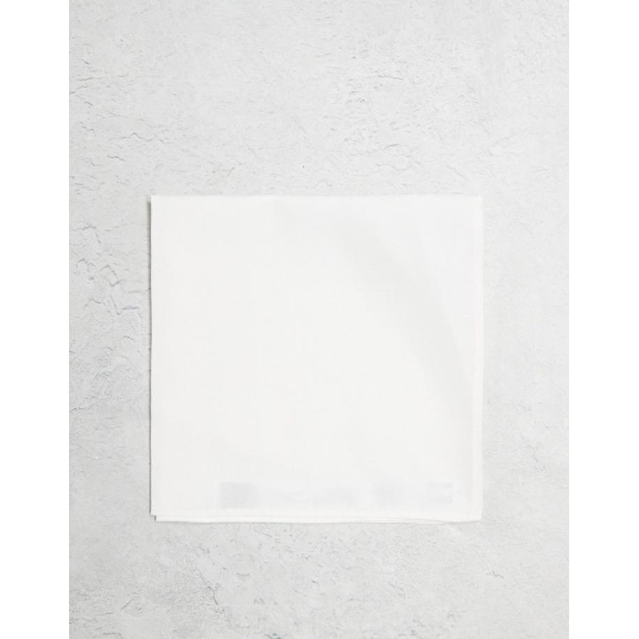 ASOS Design - Wit pochet in wit Wit