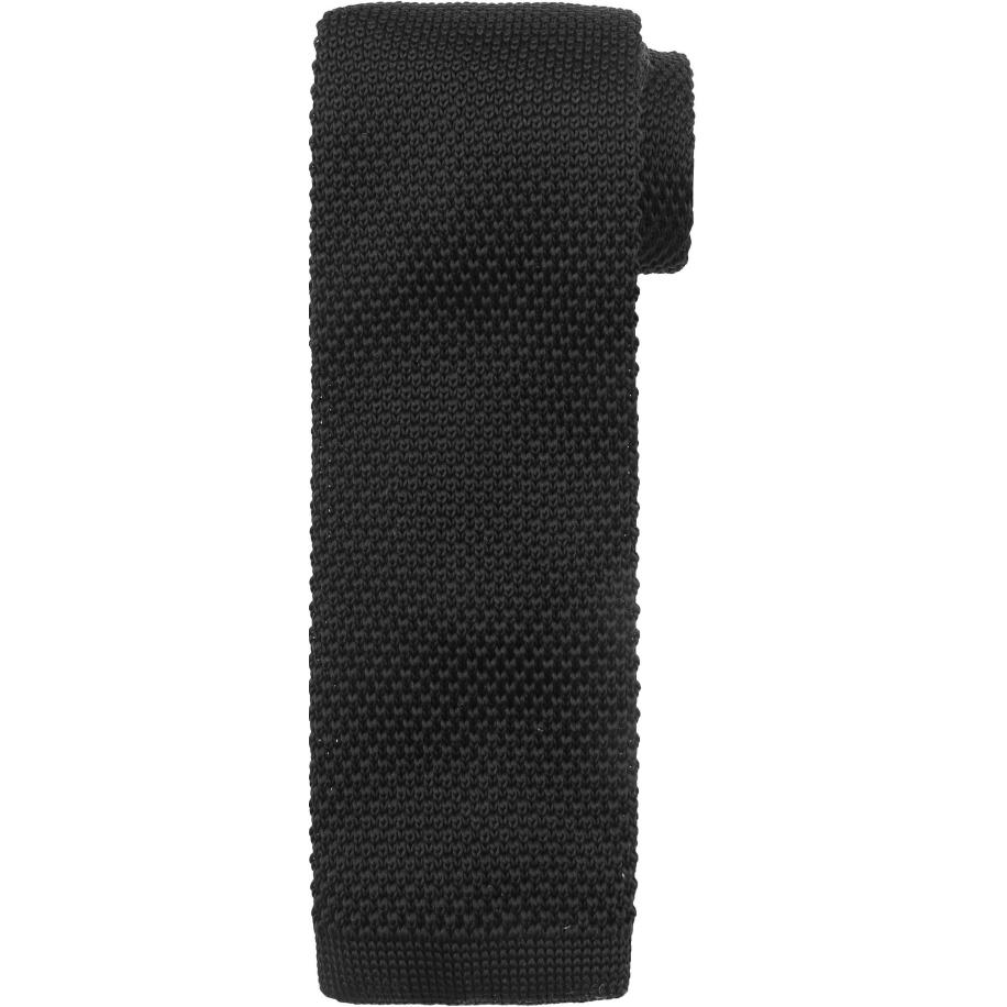 Suitable Knitted Stropdas Zwart TK-08 - Zwart