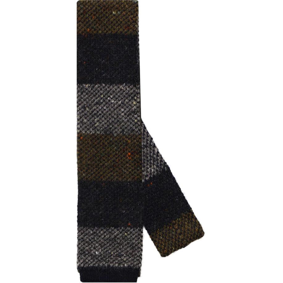 OLYMP SIGNATURE Super Slanke Stropdas olijf/blauw, Gestreept Multicolor