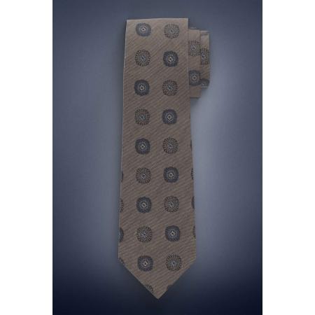 OLYMP SIGNATURE Stropdas bruin/blauw, Motief