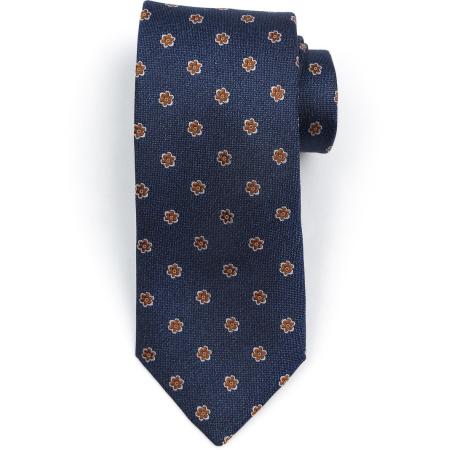 Suitable Stropdas Zijde Flower Navy -