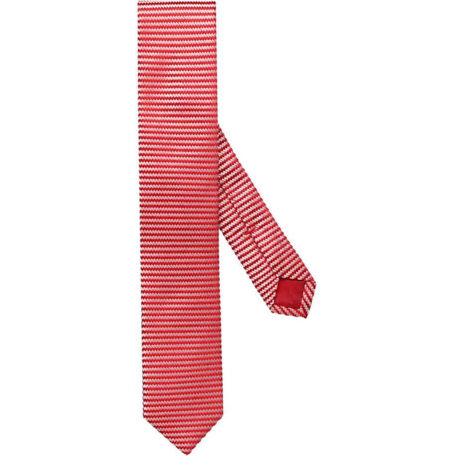 OLYMP Dunne stropdas rood/wit, Motief Rood