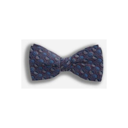 OLYMP Vlinderdas donkerblauw/blauw/zilver, Motief