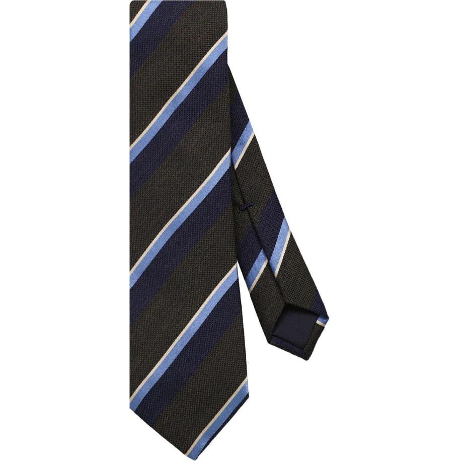 OLYMP SIGNATURE Stropdas olijf, Gestreept Groen