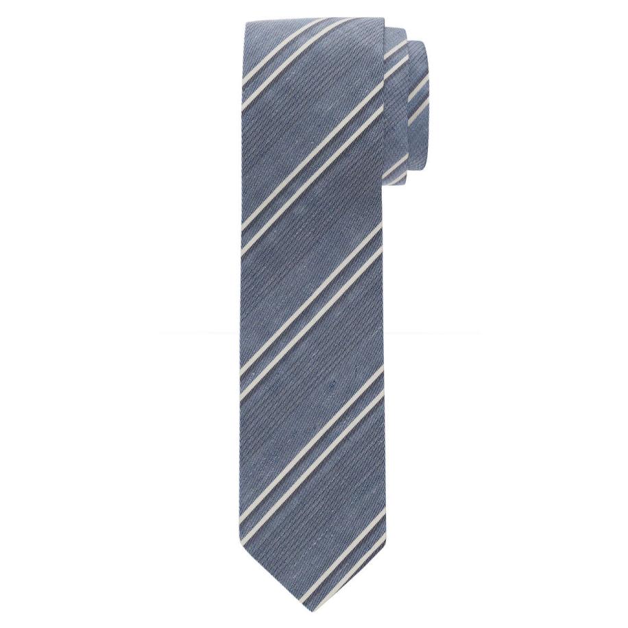 OLYMP Stropdas blauw, Gestreept Blauw