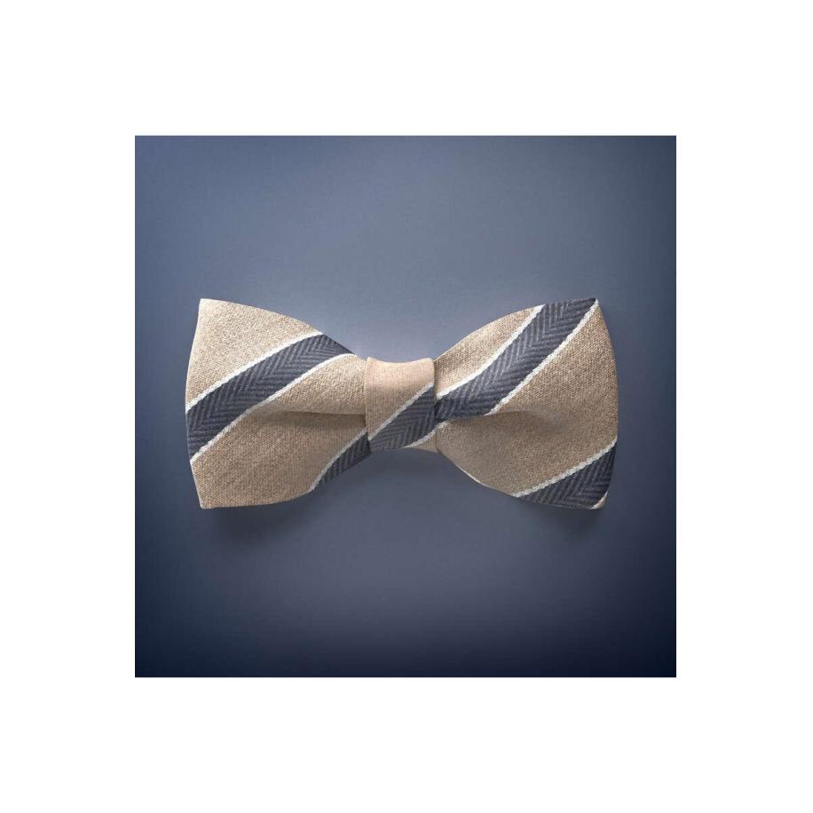 OLYMP SIGNATURE Vlinderdas blauw/bruin/wit, Gestreept Multicolor