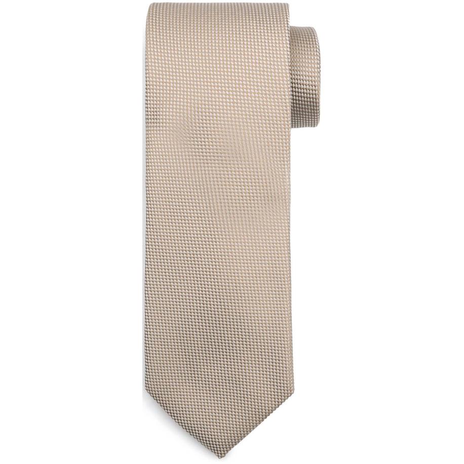 Suitable Zijde Stropdas Beige - Bruin