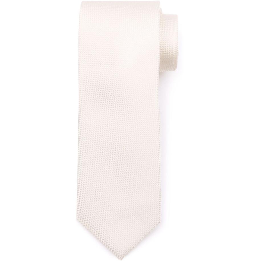 Suitable Zijde Stropdas Off-White - Wit