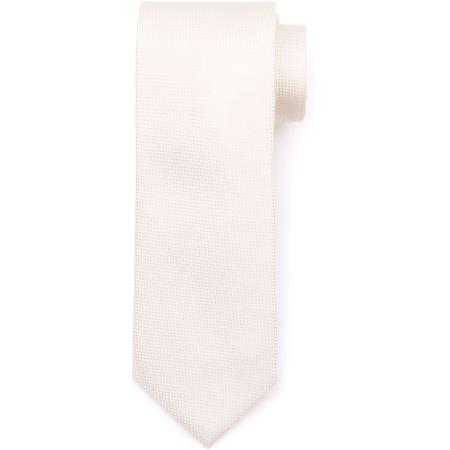 Suitable Zijde Stropdas Off-White -