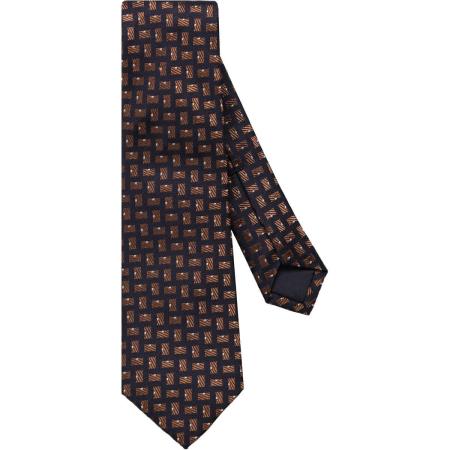 OLYMP SIGNATURE Stropdas blauw/bruin, Motief