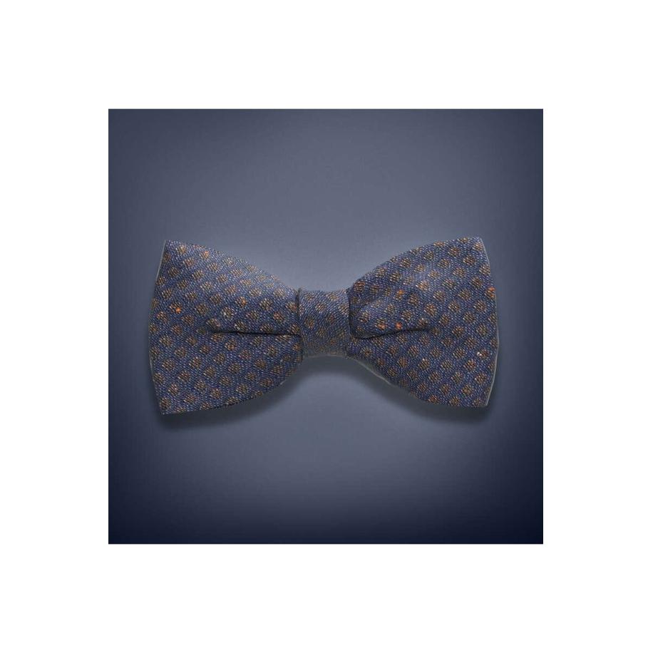 OLYMP SIGNATURE Vlinderdas blauw/bruin, Stippen Blauw