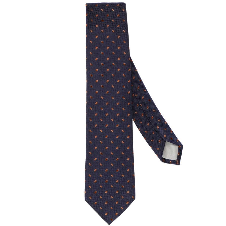 Jacques Britt Stropdas blauw/oranje, Motief Multicolor