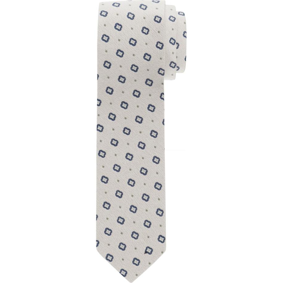 OLYMP Stropdas ecru, Motief Wit