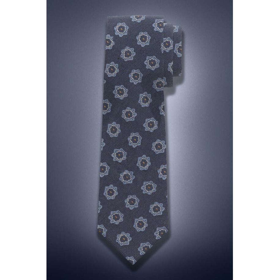 OLYMP SIGNATURE Stropdas nachtblauw, Bloemen Blauw