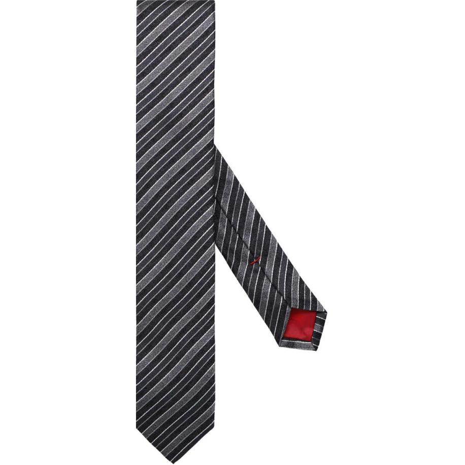 OLYMP Dunne stropdas zwart/blauw, Gestreept Multicolor