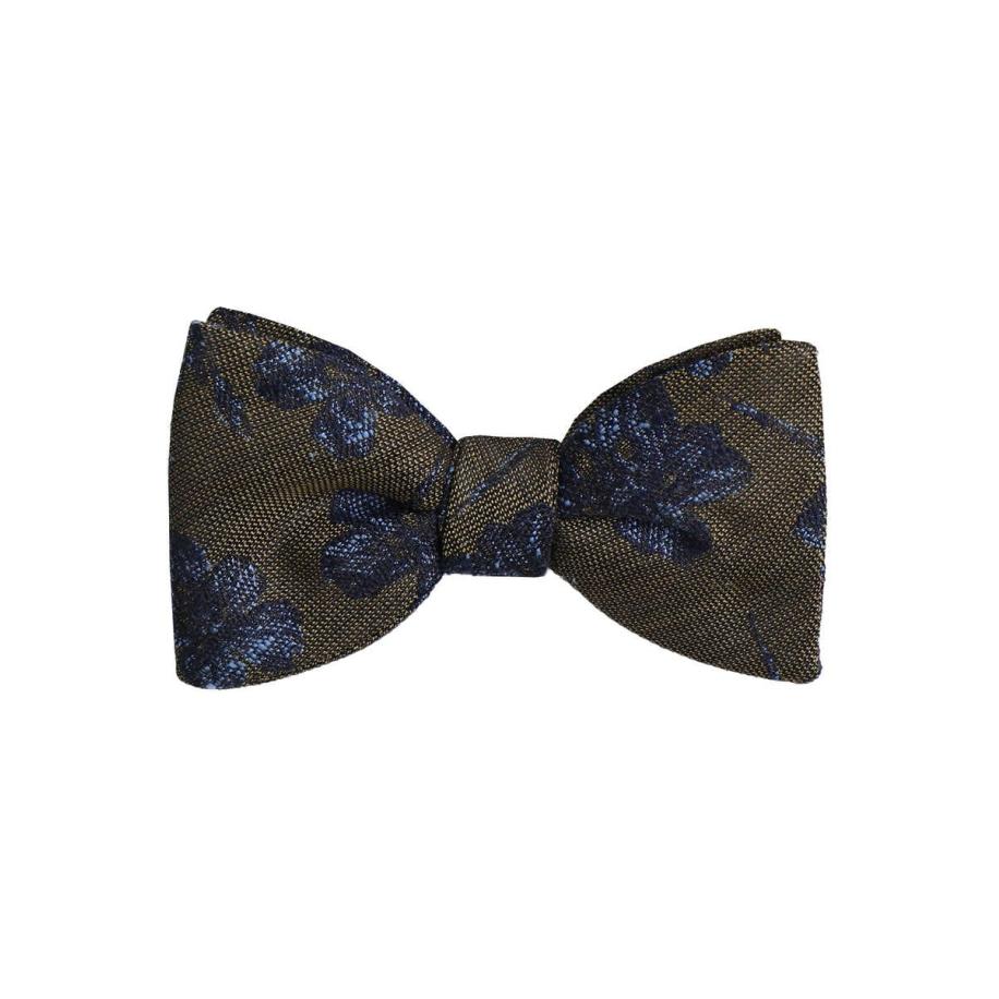 OLYMP SIGNATURE Vlinderdas geel/blauw, Bloemen Multicolor