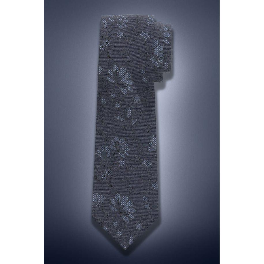 OLYMP SIGNATURE Stropdas nachtblauw, Bloemen Blauw