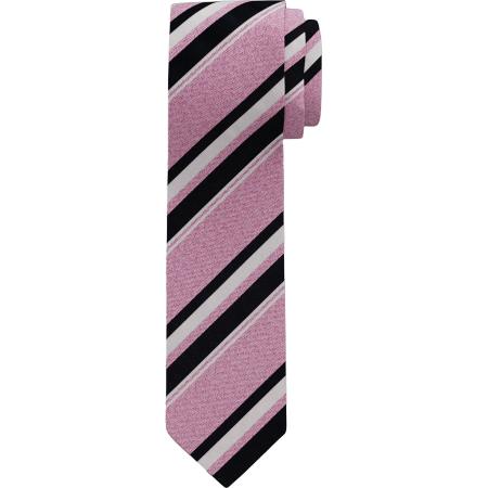 OLYMP Stropdas roze, Gestreept