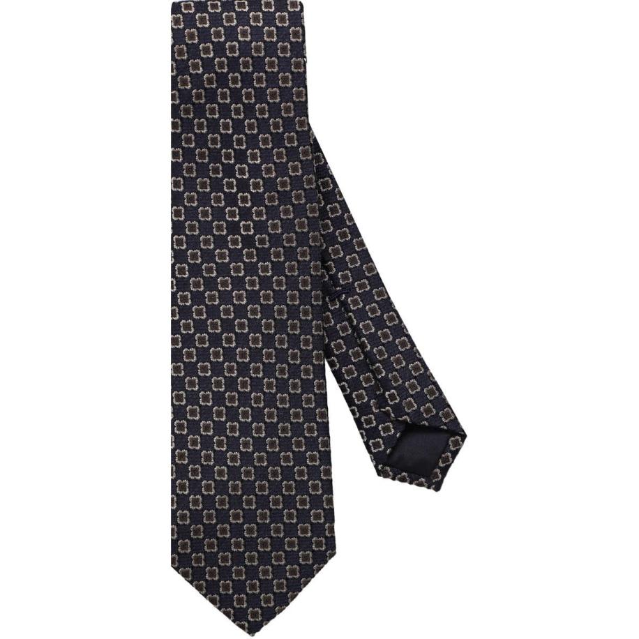 OLYMP SIGNATURE Stropdas blauw/bruin, Motief Blauw