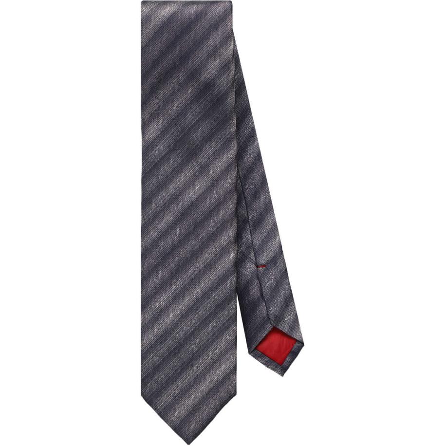 OLYMP Stropdas blauw/zilver, Horizontale strepen Multicolor