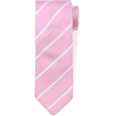 Suitable Stropdas Strepen Roze -