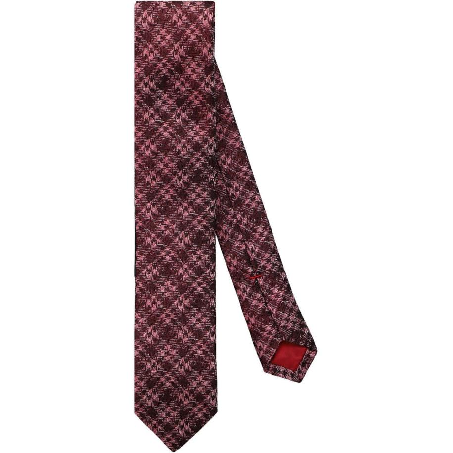 OLYMP Super Slanke Stropdas bordeaux/roze, Motief Multicolor