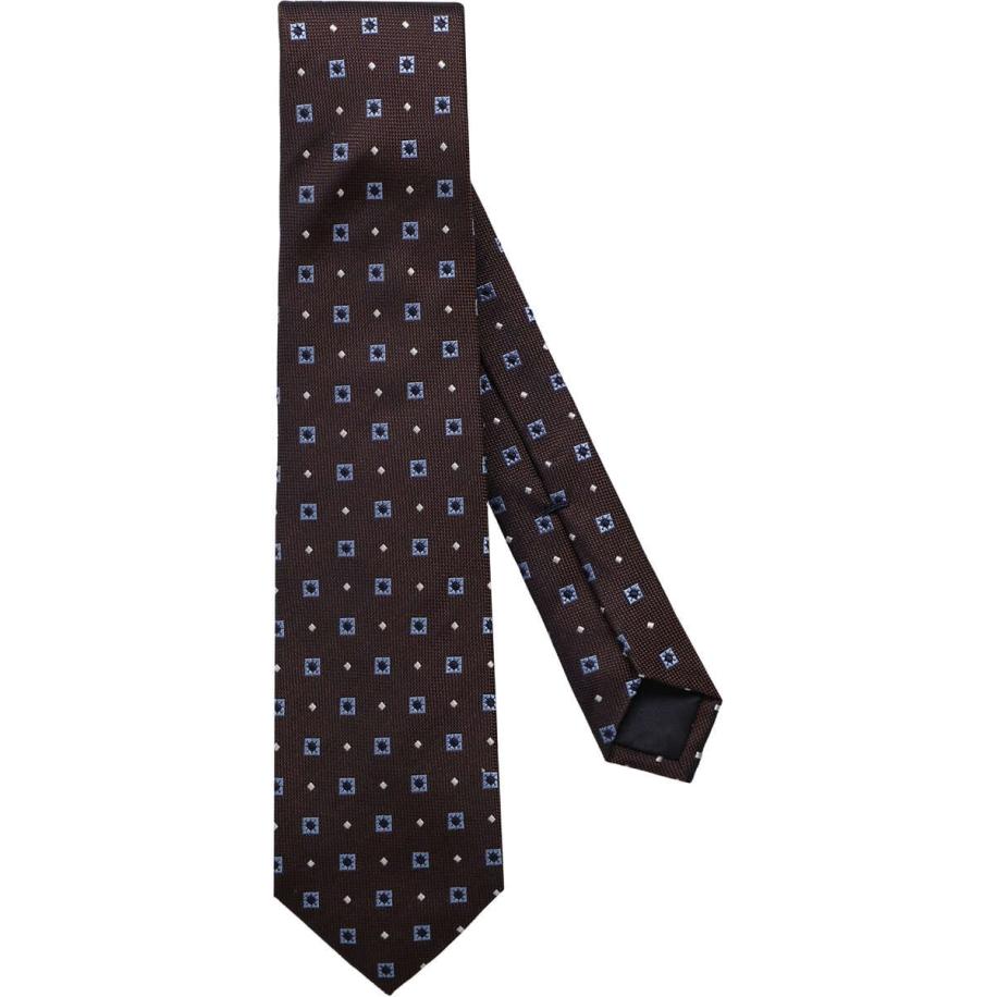 OLYMP SIGNATURE Stropdas bruin/blauw, Motief Multicolor