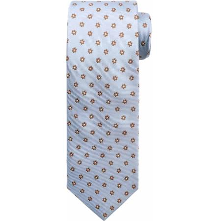 Suitable Stropdas Zijde Mini Bloem Blauw -