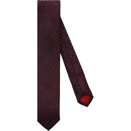 OLYMP Super Slanke Stropdas bordeaux, Motief