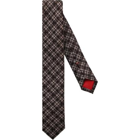 OLYMP Super Slanke Stropdas zwart/grijs, Motief