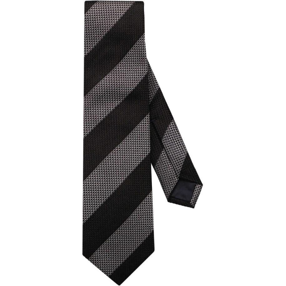 OLYMP SIGNATURE Stropdas zwart/grijs, Gestreept Multicolor