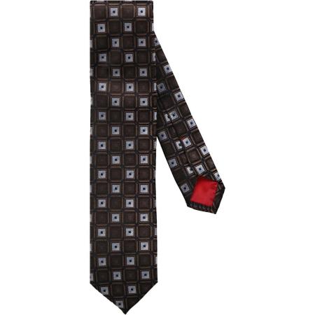 OLYMP Dunne stropdas bruin/blauw, Motief