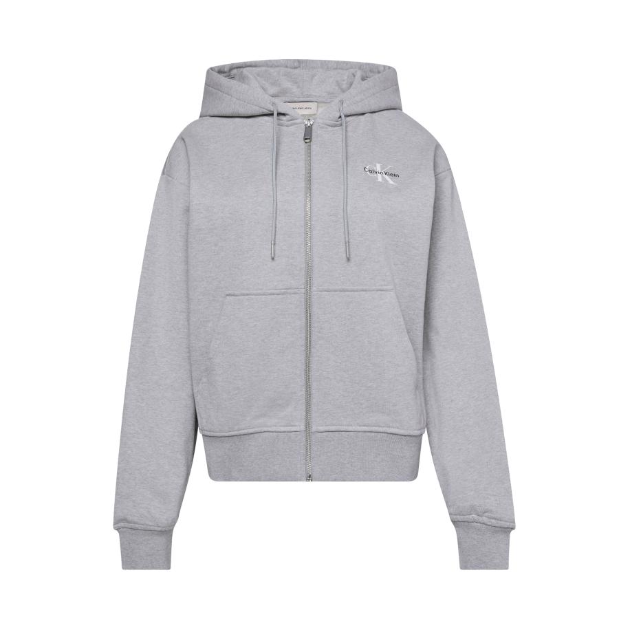 Calvin Klein Calvin Klein Jeans Sweatvest grijs gemêleerd / zwart / wit -