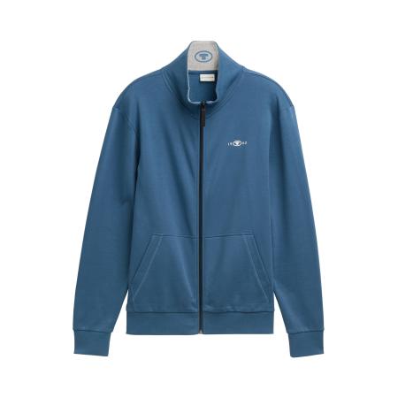 Tom Tailor TOM TAILOR Sweatvest blauw / wit