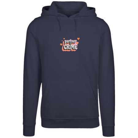 F4NT4STIC Sweatshirt Partner In Crime Valentinstag donkerblauw / oranje / wit