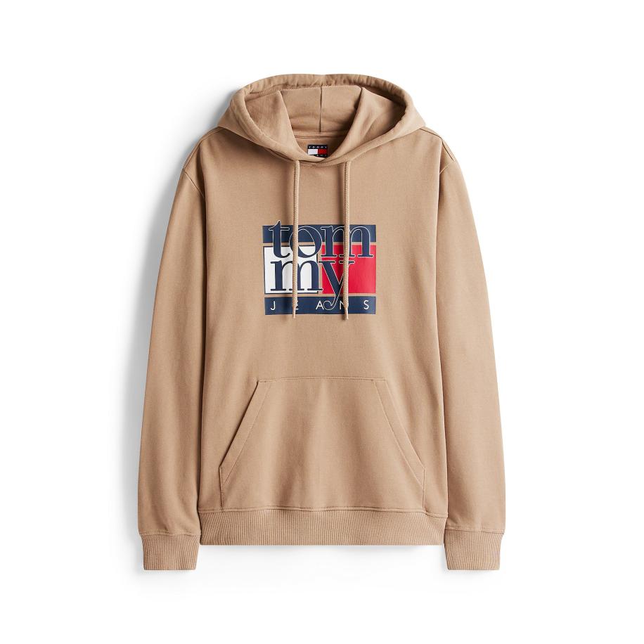 Tommy Jeans Tommy Jeans Sweatshirt navy / lichtbruin / rood / wit -