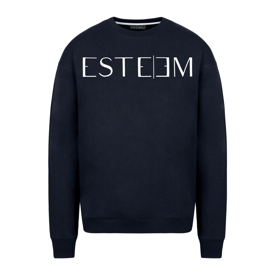 ESTEEM ESTEEM Sweatshirt antraciet / wit -