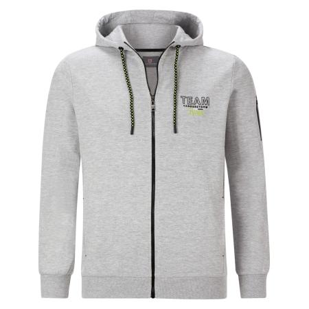 jan vanderstorm Jan Vanderstorm Sweatvest Odgrim grijs gemêleerd / zwart