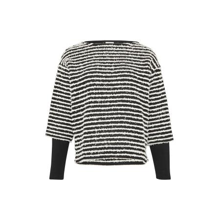 s.Oliver BLACK LABEL Shirt zwart / wit