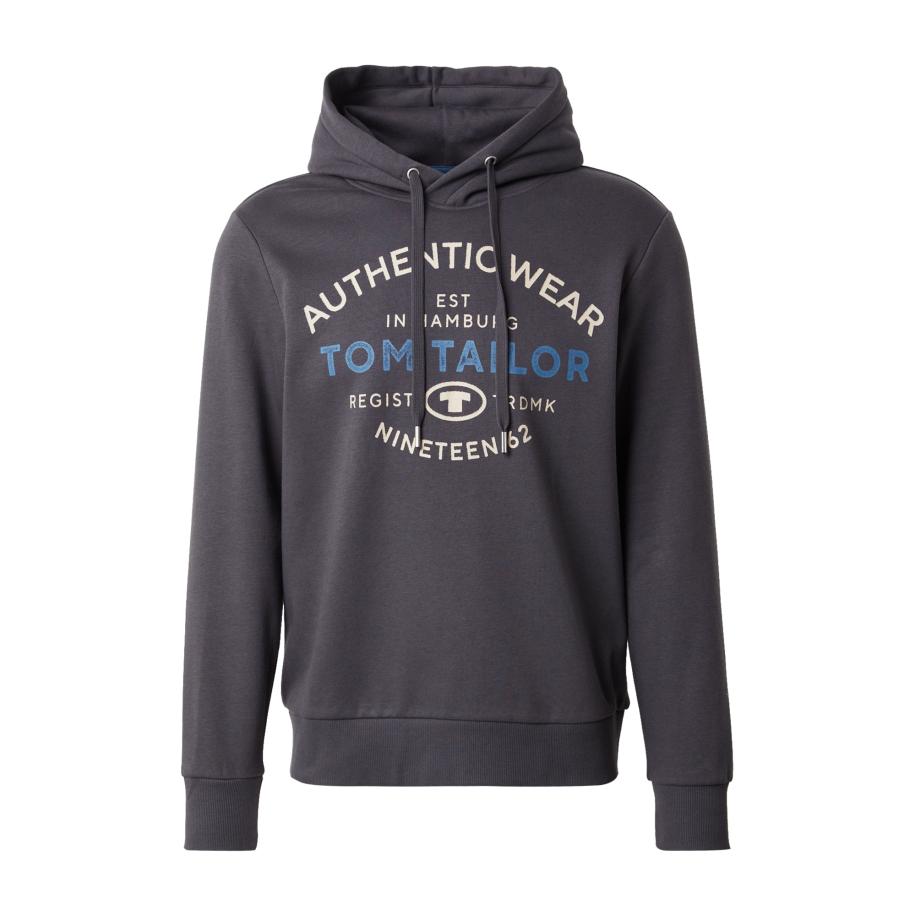 Tom Tailor TOM TAILOR Sweatshirt beige / blauw / donkergrijs -